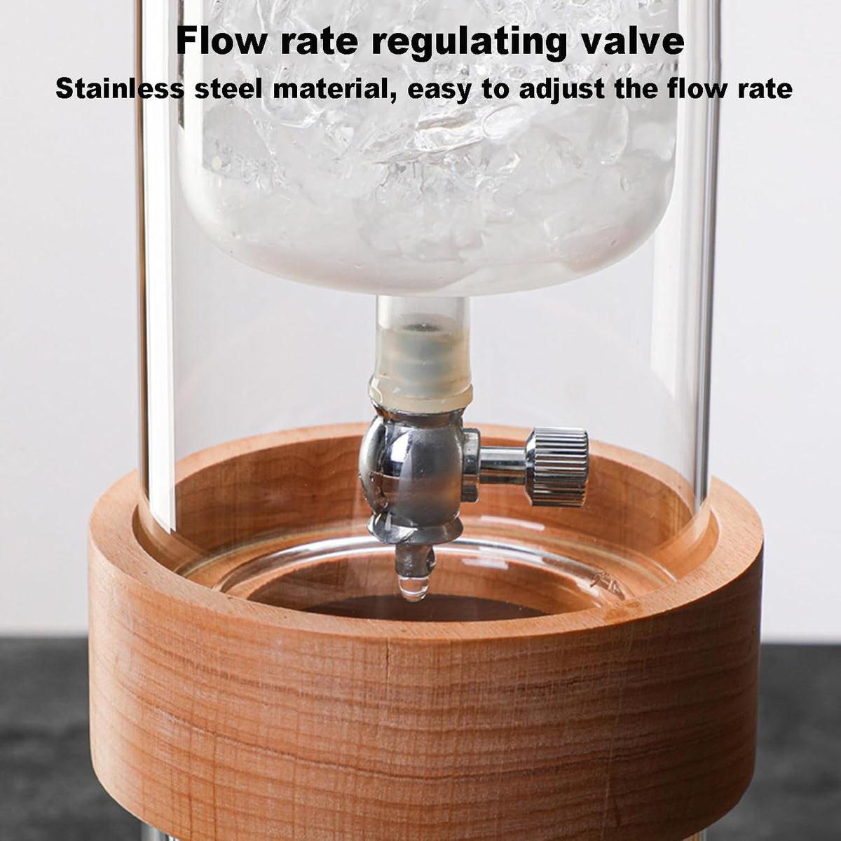500ml Cold Brew Drip Coffee Maker – Adjustable Ice Drip Tower with Borosilicate Glass & Stainless Steel Flow Valve