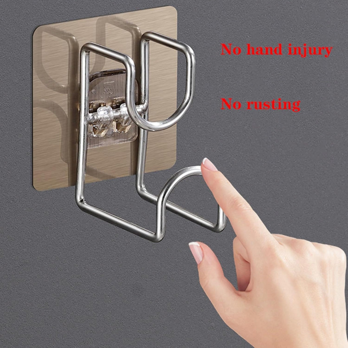 Stainless Steel Washbasin Hooks – Punch-Free Multi-Function Storage Rack – Wall-Mounted Basin, Towel, & Kitchenware Holder for Bathroom & Kitchen (1/2/4/6 Pcs)