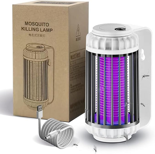 Electric Insect Killer, Mosquito Trap, Electric, Fly Trap, Electric USB, Mosquito Lamp Battery, Insect Trap Lamp, Indoor Insect Lamp, Outdoor UV Mosquito Killer, 50 m²