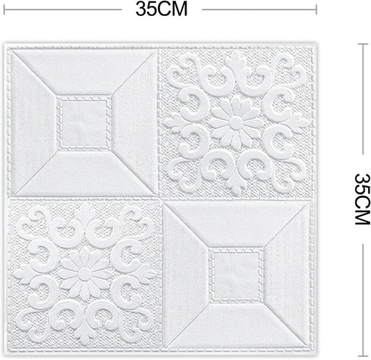 (38cmX35cm) 1 PIECE Self-Adhesive 3D Foam Wall Sticker – Waterproof Peel and Stick Brick Wallpaper – Faux Brick Wall Panels for Interior Home Decoration