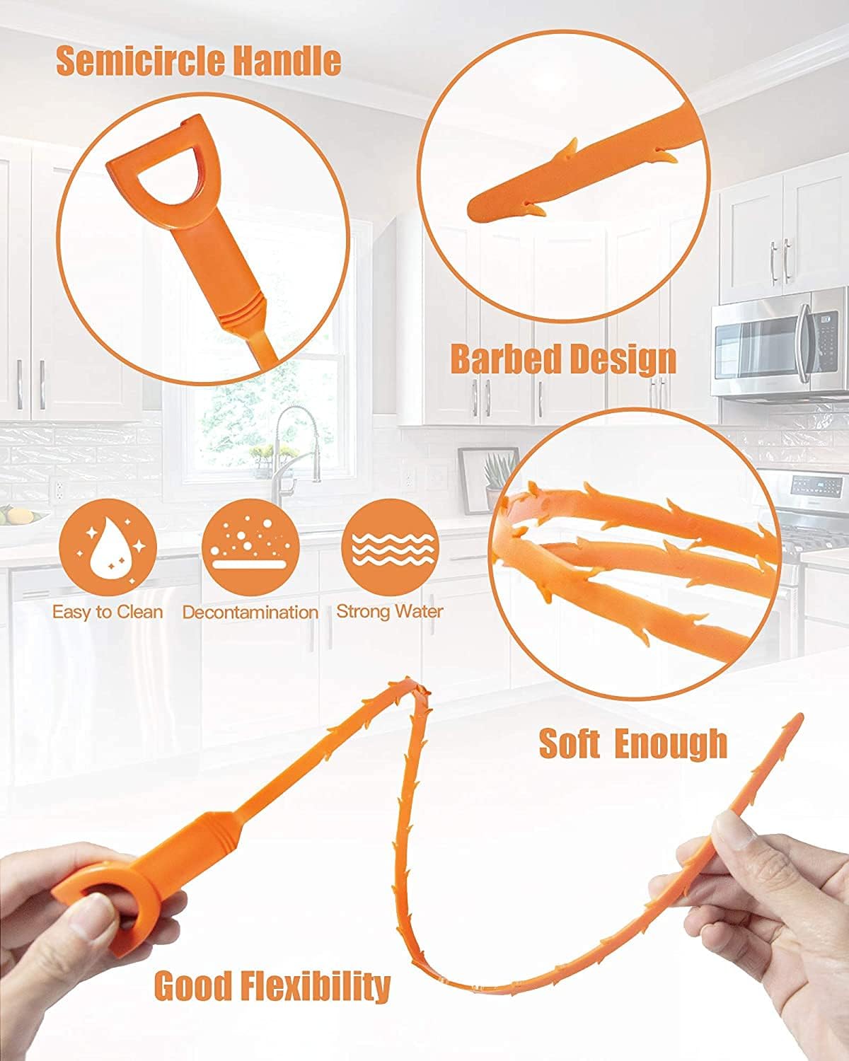 Universal Pipe Dredge & Hairpin Cleaner – Multi-Functional Sink Grabber – Flexible Water Channel Dredging Tool for Toilets, Sewers, and Kitchen Sinks