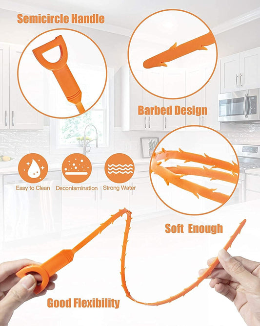 Universal Pipe Dredge & Hairpin Cleaner – Multi-Functional Sink Grabber – Flexible Water Channel Dredging Tool for Toilets, Sewers, and Kitchen Sinks
