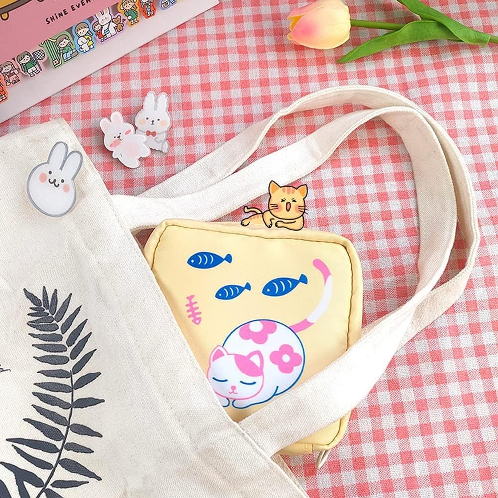 Portable Mini Coin Pouch – Small Cosmetic & Key Storage Bag for Girls ( Yellow )