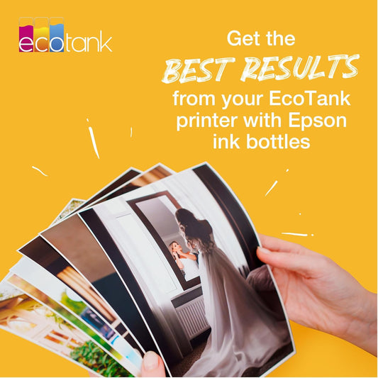 Epson EcoTank 104 Genuine Multipack Ink Bottles (BK/C/M/Y) – 65ml Each | Original Epson Printer Ink