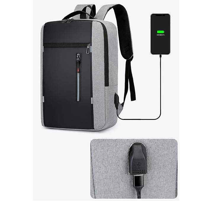 Waterproof Hiking & Laptop Backpack for Men – Large Capacity Business, School & Travel Backpack (Gray)