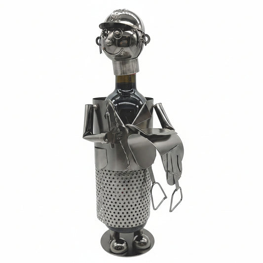 Porte-bouteilles de vin en métal eXODA JoJo – Casier à vin décoratif au design jockey pour la maison ou le bar