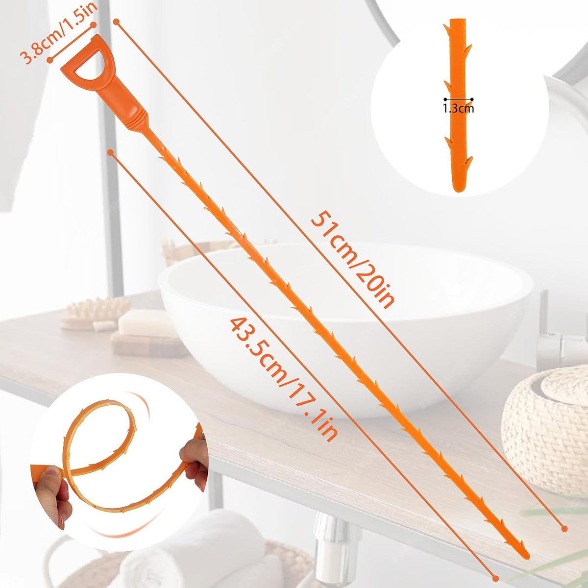 Universal Pipe Dredge & Hairpin Cleaner – Multi-Functional Sink Grabber – Flexible Water Channel Dredging Tool for Toilets, Sewers, and Kitchen Sinks