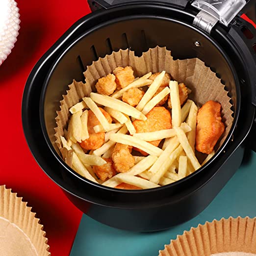 Papier sulfurisé pour friteuse à air chaud, lot de 100 feuilles