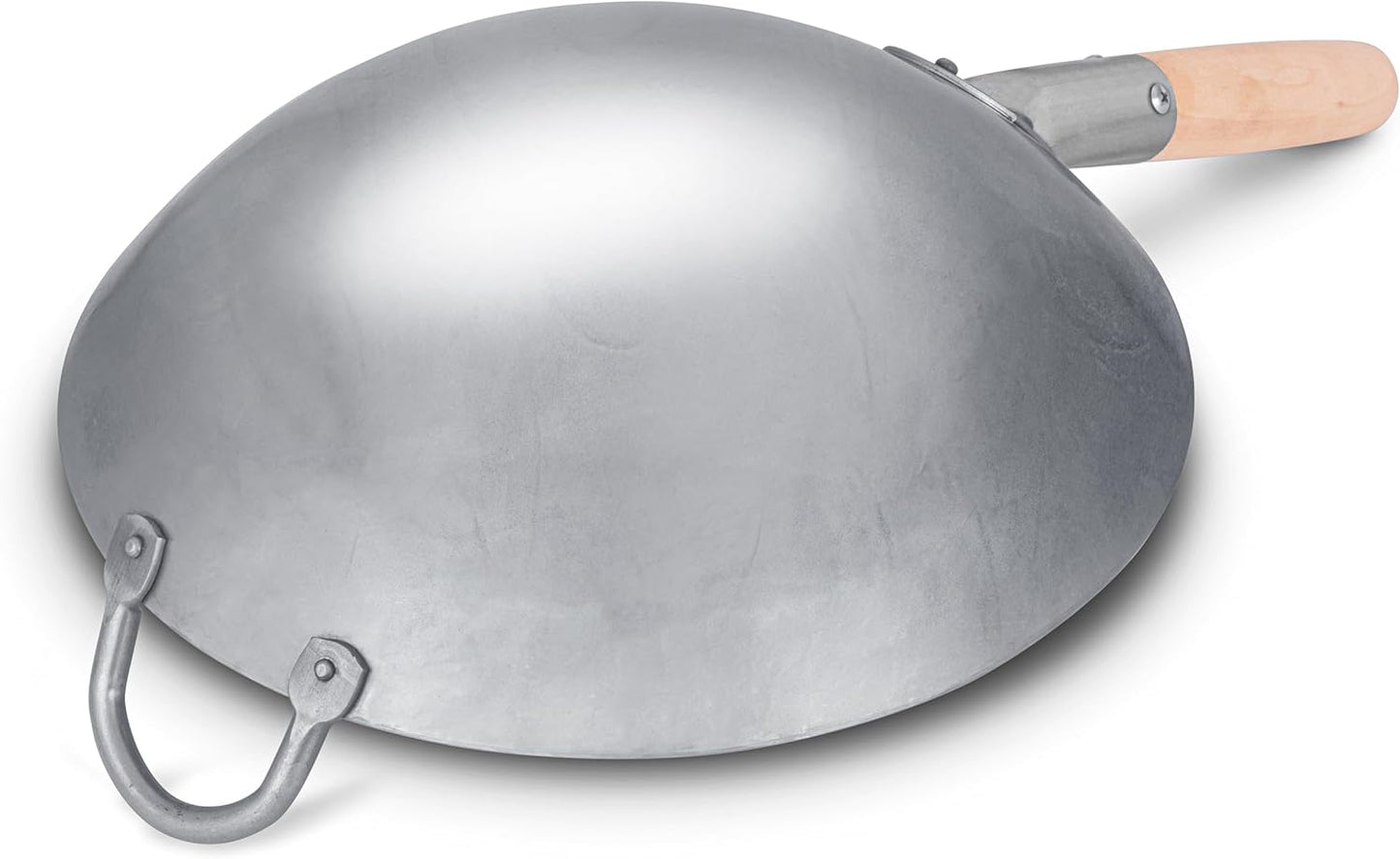 Classic Stir-Fry Wok – Handcrafted Carbon Steel with Dual Support Handles
