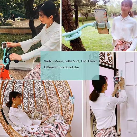 Omio Cartoon Cute Worm Lazy Cell Phone Holder Stand - 360° Rotating, Bendable & Flexible Suction Cup Mount Clamp, Creative Lazy Bracket for iPhone 12/11/XS Max/XR/X/8 & More