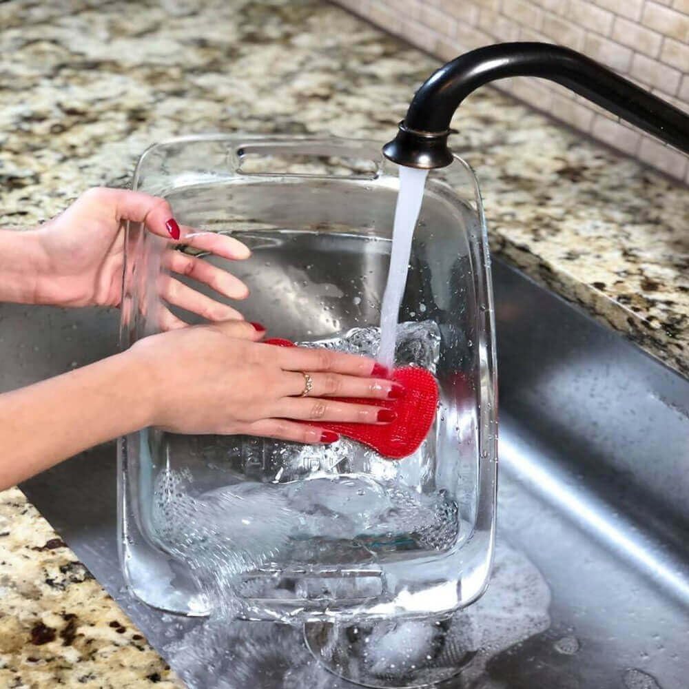 1 PIECE Silicone Dish Washing Brush & Scrubber Set - Durable Silicone Scouring Pad for Pots, Pans, and Fruit - Versatile Kitchen Cleaning Tool