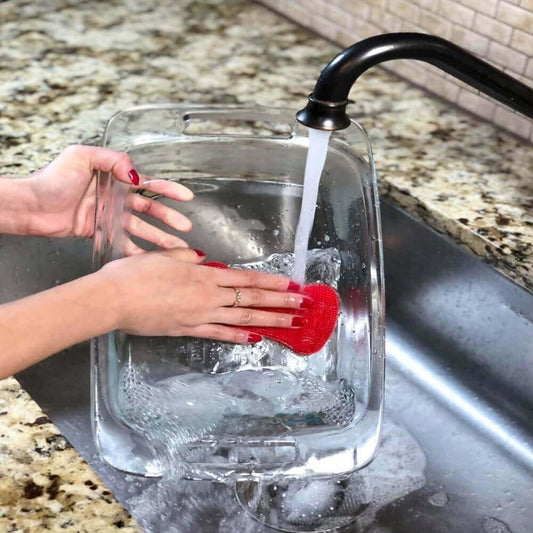 1 PIECE Silicone Dish Washing Brush & Scrubber Set - Durable Silicone Scouring Pad for Pots, Pans, and Fruit - Versatile Kitchen Cleaning Tool