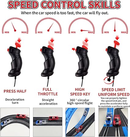 AGM MASTECH MR-10L 8.4M Slot Car Race Track Set – Dual High-Speed Racing Track with 4 Licensed Cars, 2 Controllers & Lap Counter