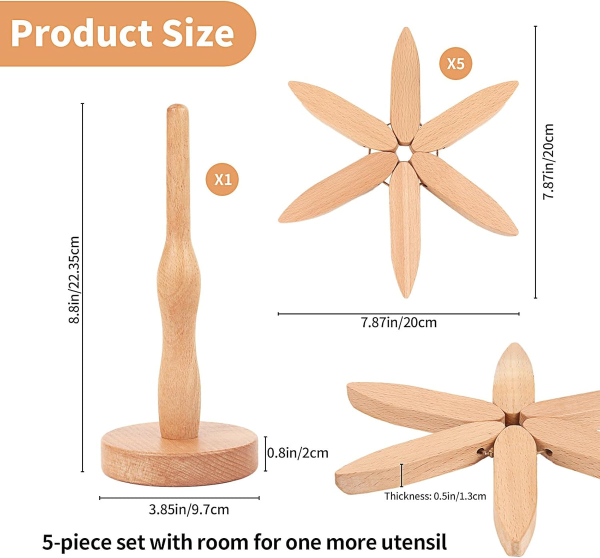 Solid Wood Christmas Tree Trivet Set – Heat-Resistant Pot Mat & Foldable Anti-Scalding Coasters for Dining Table Decor