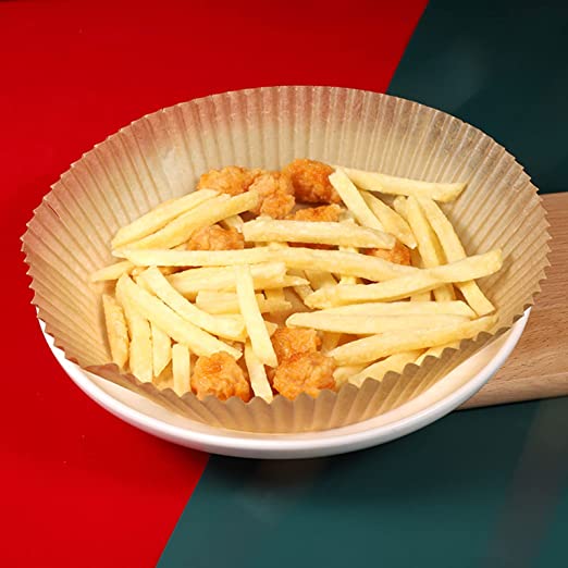 Papier sulfurisé pour friteuse à air chaud, lot de 100 feuilles