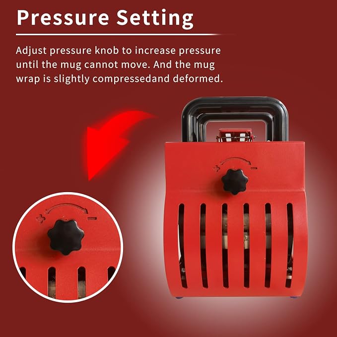 ANYTHLY Portable Mug Heat Press Machine 220V UK Plug – Sublimation Heat Transfer Press for 10–15 oz Mugs, Latte Cups & Tumblers