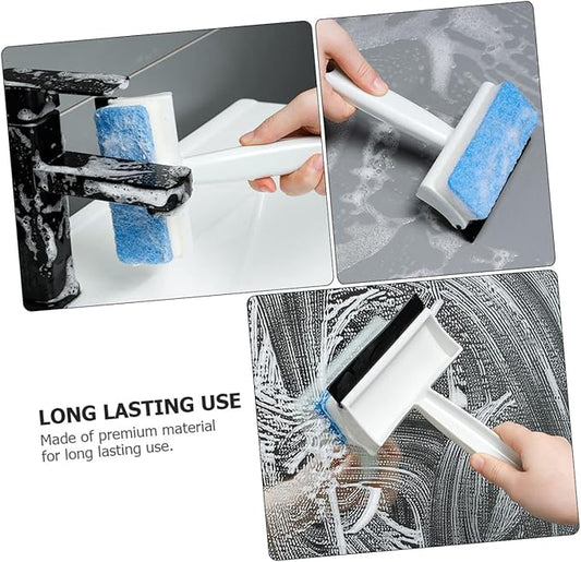 Double-Sided Window Squeegee Cleaning Brush for Bathroom Glass & Window Washing Tool