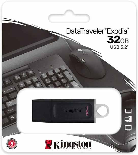 محرك أقراص فلاش Kingston DataTraveler Exodia USB 3.2 سعة 32 جيجابايت