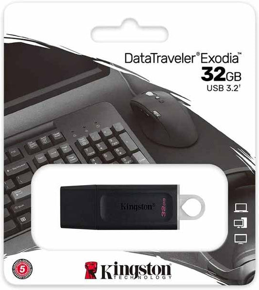 محرك أقراص فلاش Kingston DataTraveler Exodia USB 3.2 سعة 32 جيجابايت