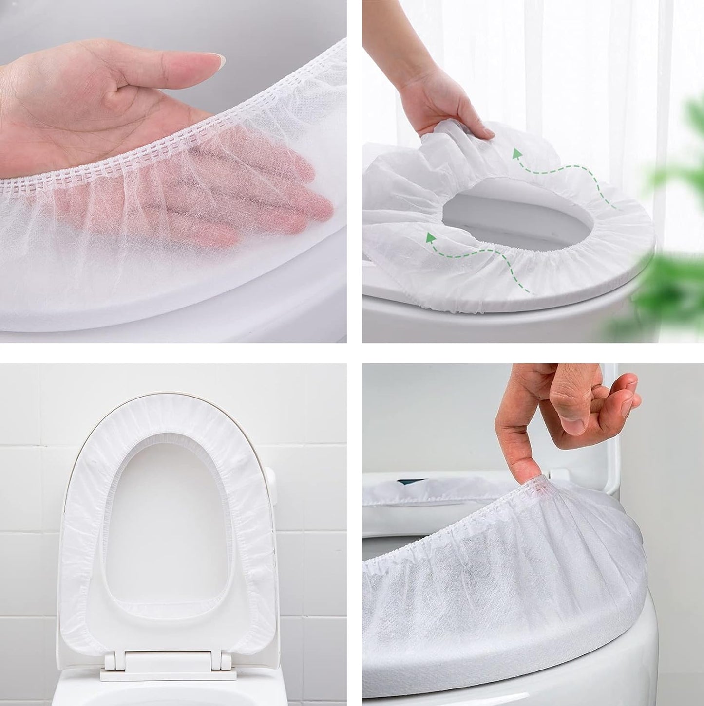 10PCS/SET Disposable Sterile Toilet Seat Covers – Portable Non-Woven Travel Lavatory Mats – Individually Wrapped Waterproof Potty Liners for Hotels, Camping, and Public Restrooms