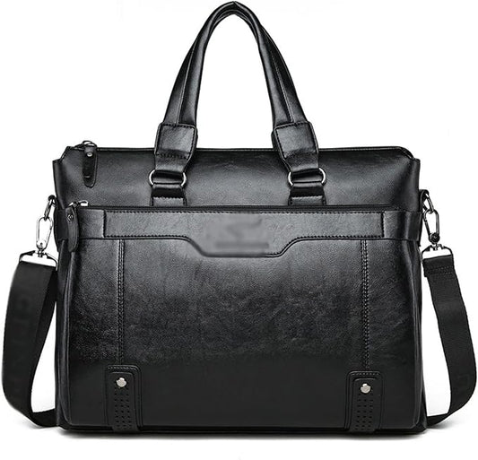 Men’s Laptop Briefcase Bag – High Capacity Messenger Bag for 14-Inch Laptop & Documents