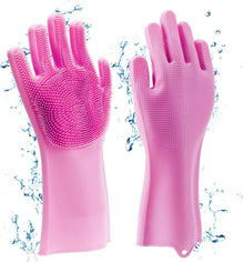 Gants de Toilettage et de Nettoyage en Silicone pour Animaux | Gants 2-en-1 pour le Bain et l'Épilation des Chiens et des Chats