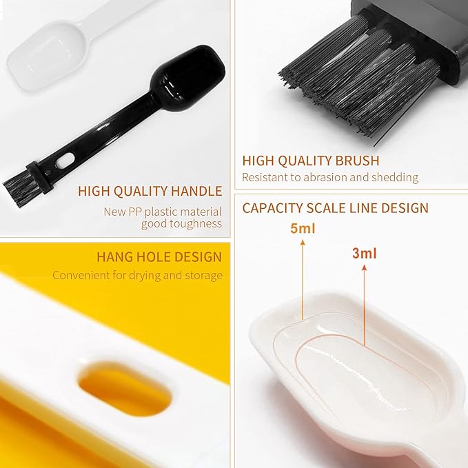2-in-1 Coffee Spoon & Espresso Grinder Cleaning Brush