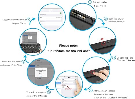 Clavier Bluetooth OMOTON pour Mac - Clavier sans fil compact compatible avec MacBook Pro/Air, iMac, iMac Pro, Mac Mini, Mac Pro (noir)