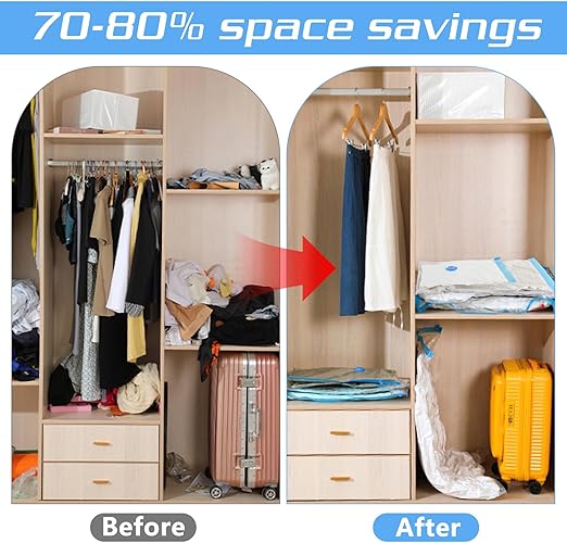 Vacuum Storage Bag – Large Compression Bag for Clothes, Blankets, Duvets & Travel Packing