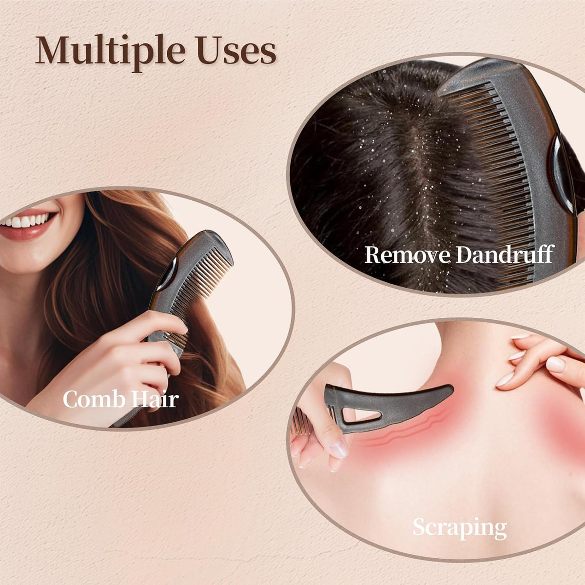 Self-Cleaning Scalp Massage Brush – Anti-Static Dandruff Removal Comb – Professional Hair Dressing & Styling Tool for Healthy Hair Growth