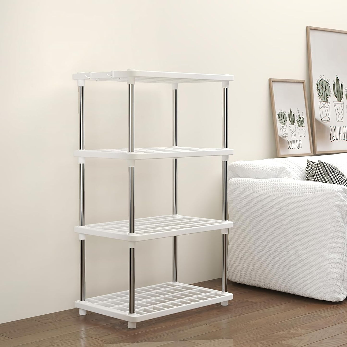 Multi-Level Storage Rack | Stackable Floor Organizer for Kitchen, Bathroom & Living Area