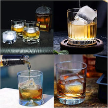 4 Holes Original Premium Cube Clear Ice Block Tray - Large Whiskey Double Sphere Ice Cube Mold & Crystal Clear Ice Ball Maker