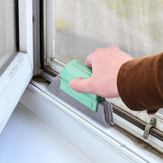 Window Track Cleaning Brush – Handheld Crevice Cleaner for Sliding Door Tracks, Window Frames & Air Vents