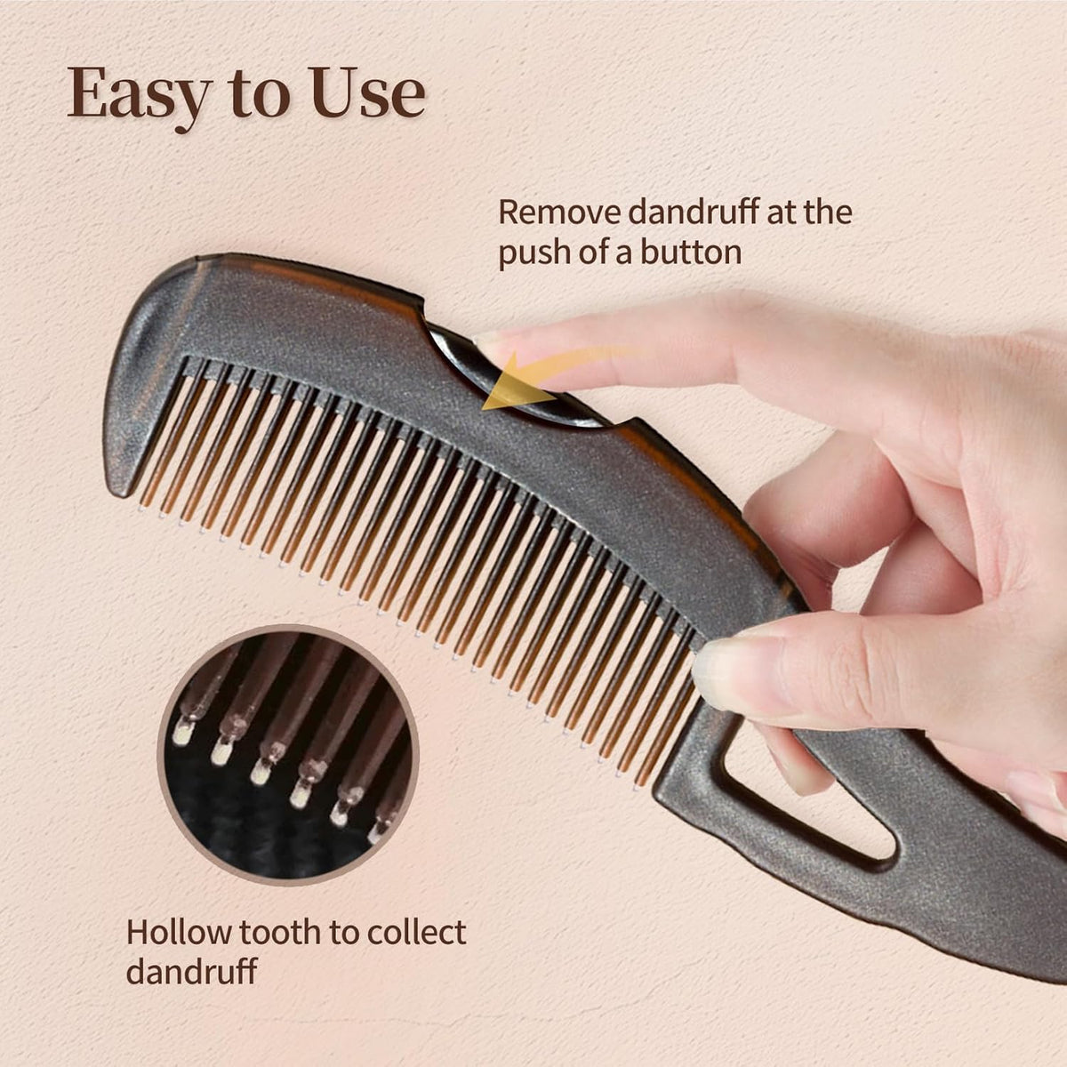 Self-Cleaning Scalp Massage Brush – Anti-Static Dandruff Removal Comb – Professional Hair Dressing & Styling Tool for Healthy Hair Growth