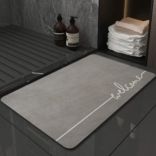 40*60cm Rectangular Absorbent Anti Slip Rubber Quick Dry Bath Mat (EGM007)