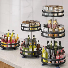 360° Rotatable Kitchen Spice Rack | Multi-Purpose Turntable Storage Organizer | Non-Slip Kitchen Accessories for Cabinet & Pantry