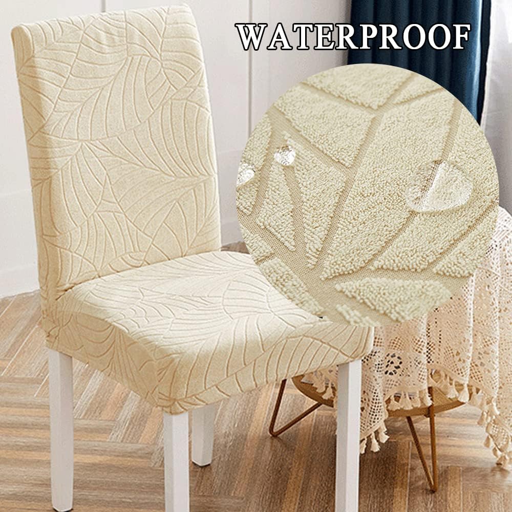 Waterproof Chair Covers, Elastic Dining Chairs, Seat Covers Washable Removable High Back Dining Chair Covers Chair Cover for Dining Room,Hotel,Banquet
