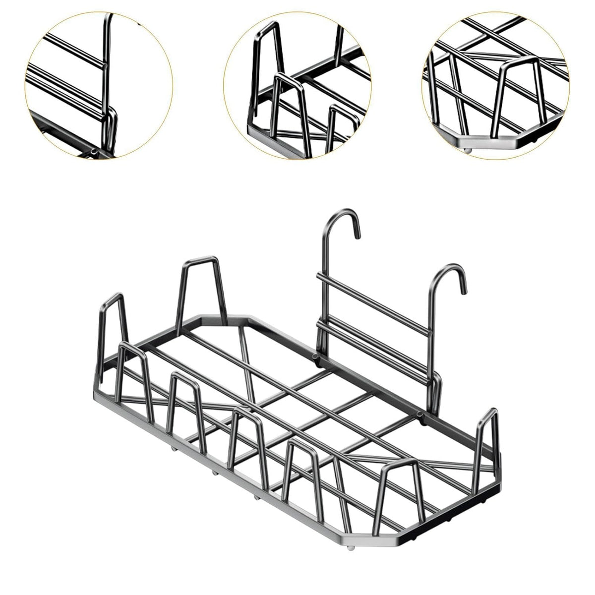 Multi-Functional Balcony Drying Rack – Portable Indoor/Outdoor Shoe Drying Railing & Windowsill Hanging Minimalist Clothes Storage Stand