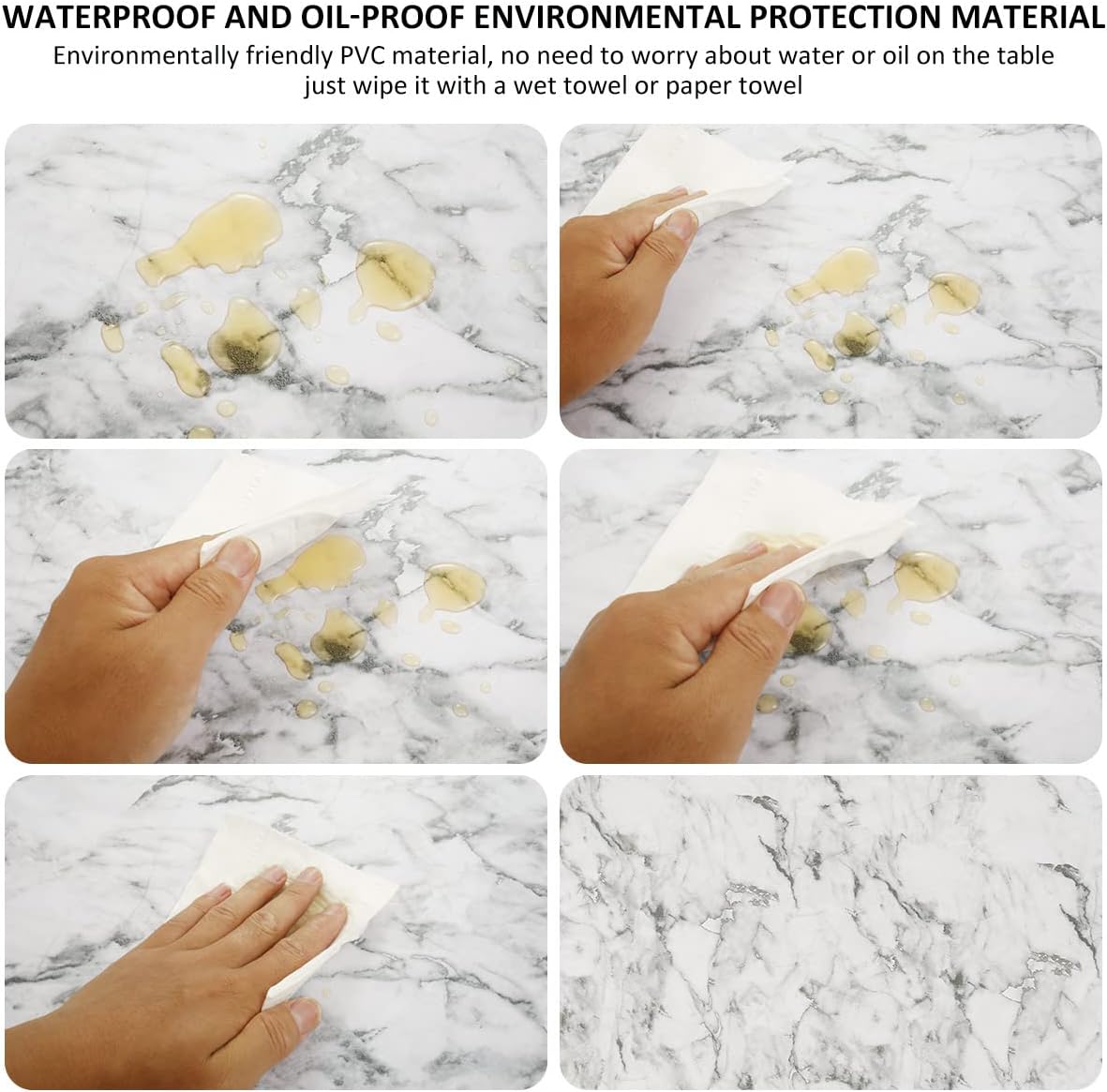 Round Waterproof PVC Tablecloth with Elastic Edges – Oil-Proof & Spill-Proof Protective Cover – Fitted Table Overlay for Weddings, Kitchens, and Outdoor Parties