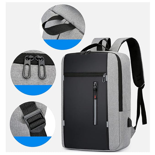 Waterproof Hiking & Laptop Backpack for Men – Large Capacity Business, School & Travel Backpack (Gray)