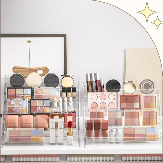 5-Tier Transparent Makeup Organizer – Crystal Clear Acrylic Cosmetic Display Case – Large 5-Step Desktop Jewelry & Skincare Holder – Professional Multi-Layer Beauty Station for Vanity, Dresser, and Countertop