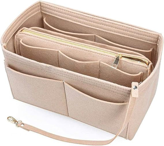 NEPAK Felt Handbag Organizer Insert with Zipper – Bag Organizer for Women