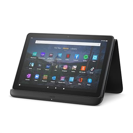 قاعدة شحن لاسلكية لجهاز Amazon Fire HD 10 Plus (الجيل الحادي عشر، 2021) – حامل شحن سريع