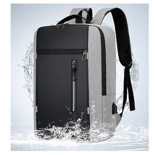 Waterproof Hiking & Laptop Backpack for Men – Large Capacity Business, School & Travel Backpack (Gray)