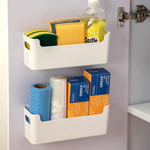 Non-Perforated Kitchen Cabinet Door Organizer – No-Drill Wall Mount Cling Film Rack, Spice Holder, and Dish Drying Shelf