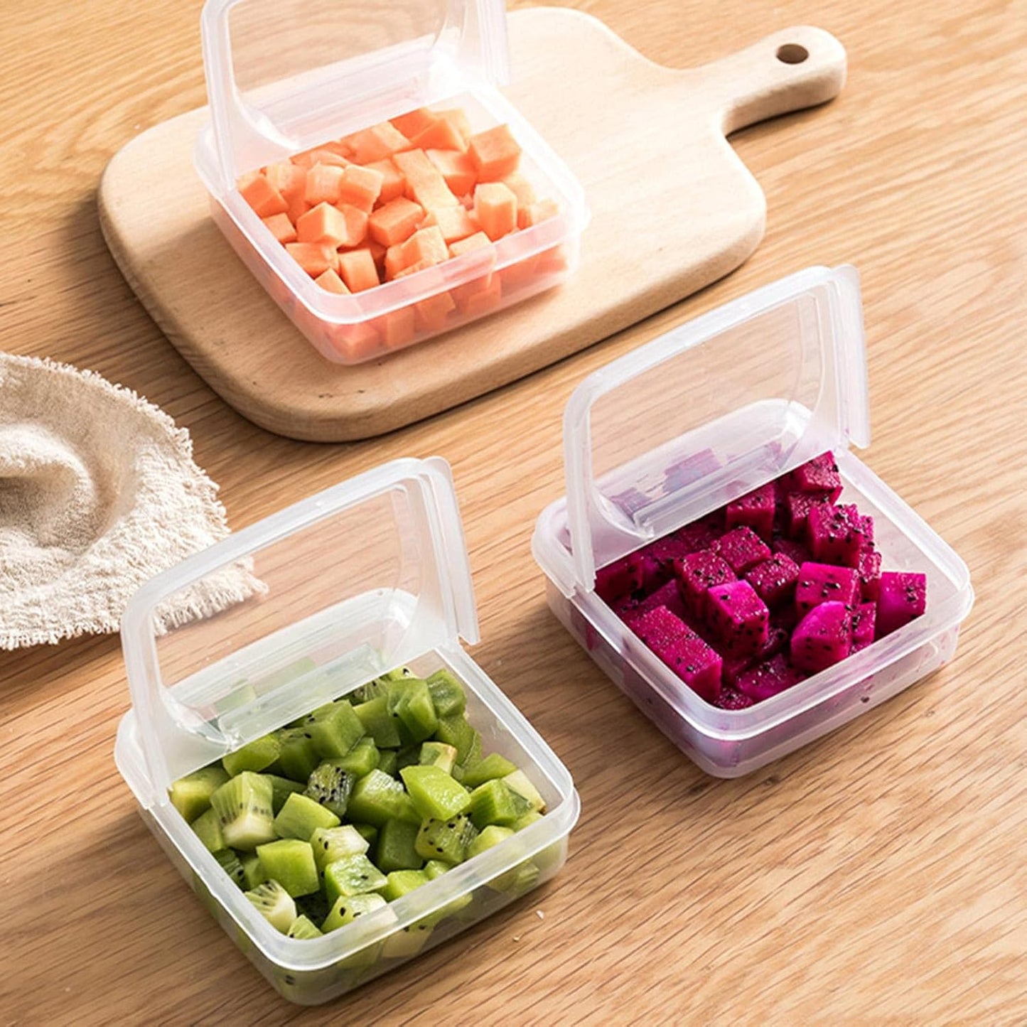 Fruit & Cheese Mini Storage Box – Food-Grade Refrigerator Freezer Container for Meat, Snacks, and Fresh-Keeping Prep