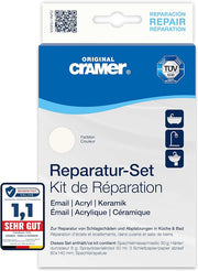 Cramer Enamel, Acrylic & Ceramic Repair Kit – طقم إصلاح دائم للكسور والخدوش لأحواض الاستحمام والأحواض وصواني الاستحمام المصنوعة من المينا والأكريليك والسيراميك
