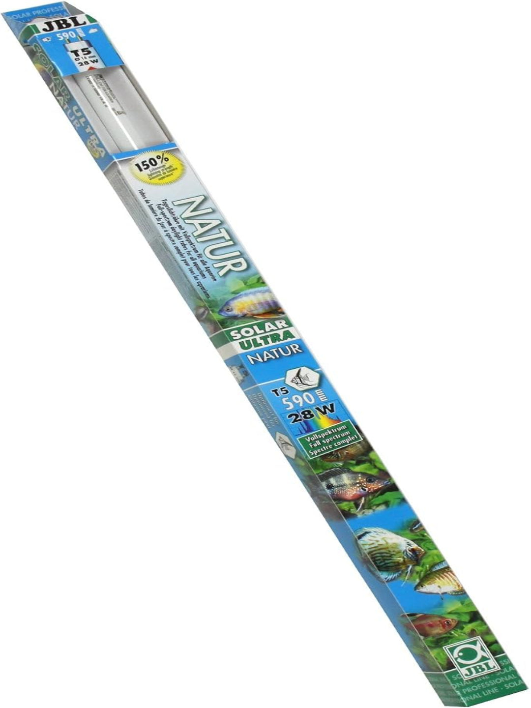 JBL SOLAR NATUR T5 ULTRA 28W Aquarium Fluorescent Tube – 590mm Full-Spectrum Daylight Light for Freshwater Aquariums