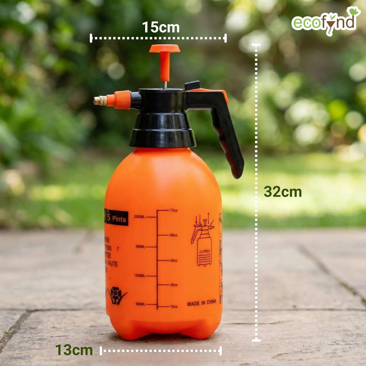 Vaporisateur de jardin épaissi haute pression 2L – Pulvérisateur à main pneumatique – Pulvérisateur à compression professionnel pour l'irrigation et la désinfection