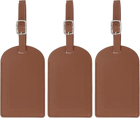 Leather Tags for Suitcases Privacy Protection Luggage Identifier Travel Bag Labels